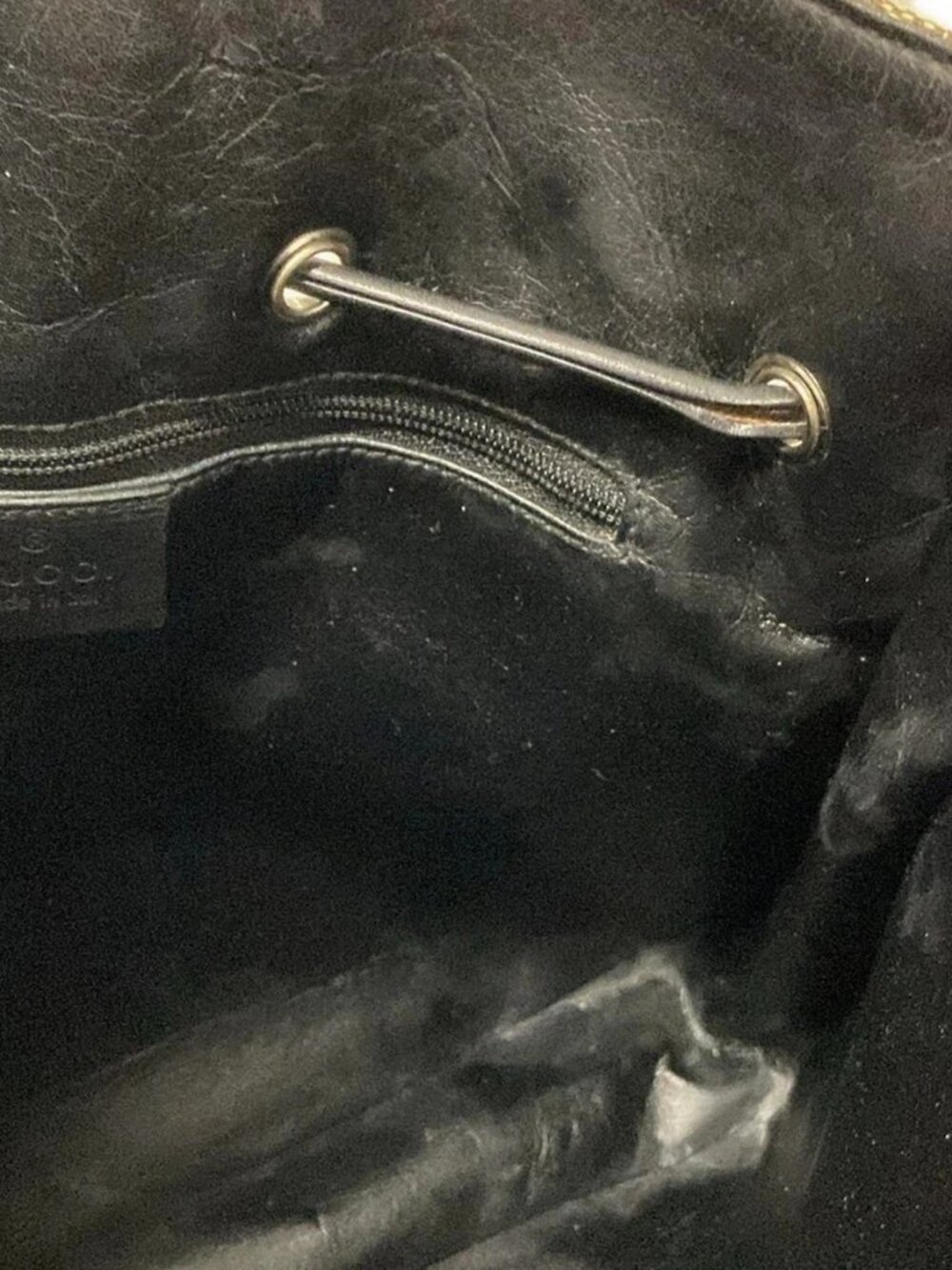 GUCCI GG 13748 Beige Black Jacquard Leather - Shoulder Bag - Picture 14 of 15